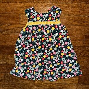Mini Boden baby girls dress floral corduroy 9-12